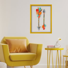 Wallity Cuadro Decorativo Enmarcado Multicolor 32 x 42 cm